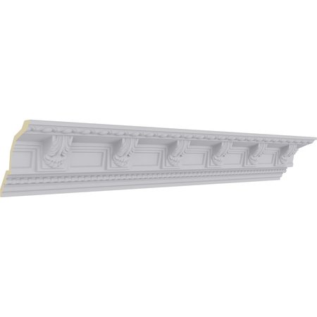 Ekena Millwork 5 1/4"H x 5 1/4"P x 7 1/2"F x 94 1/2"L Attica Acanthus Leaf Crown Moulding MLD05X05X07AT